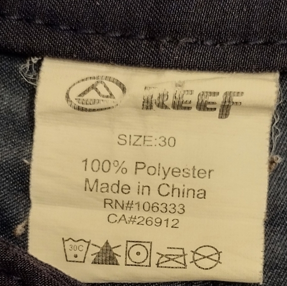 REEF board shorts, Size 30, Navy Blue - Picture 6 of 7